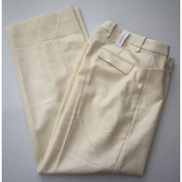 Banana Republic 746688 Women's Sz 10 Cream Lido Wide-Leg Italian Wool Pants - Picture 13 of 14